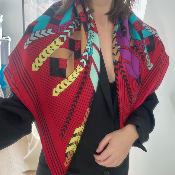 Saks Fifth Avenue Black Label Silk Scarf - Picture 3 of 8